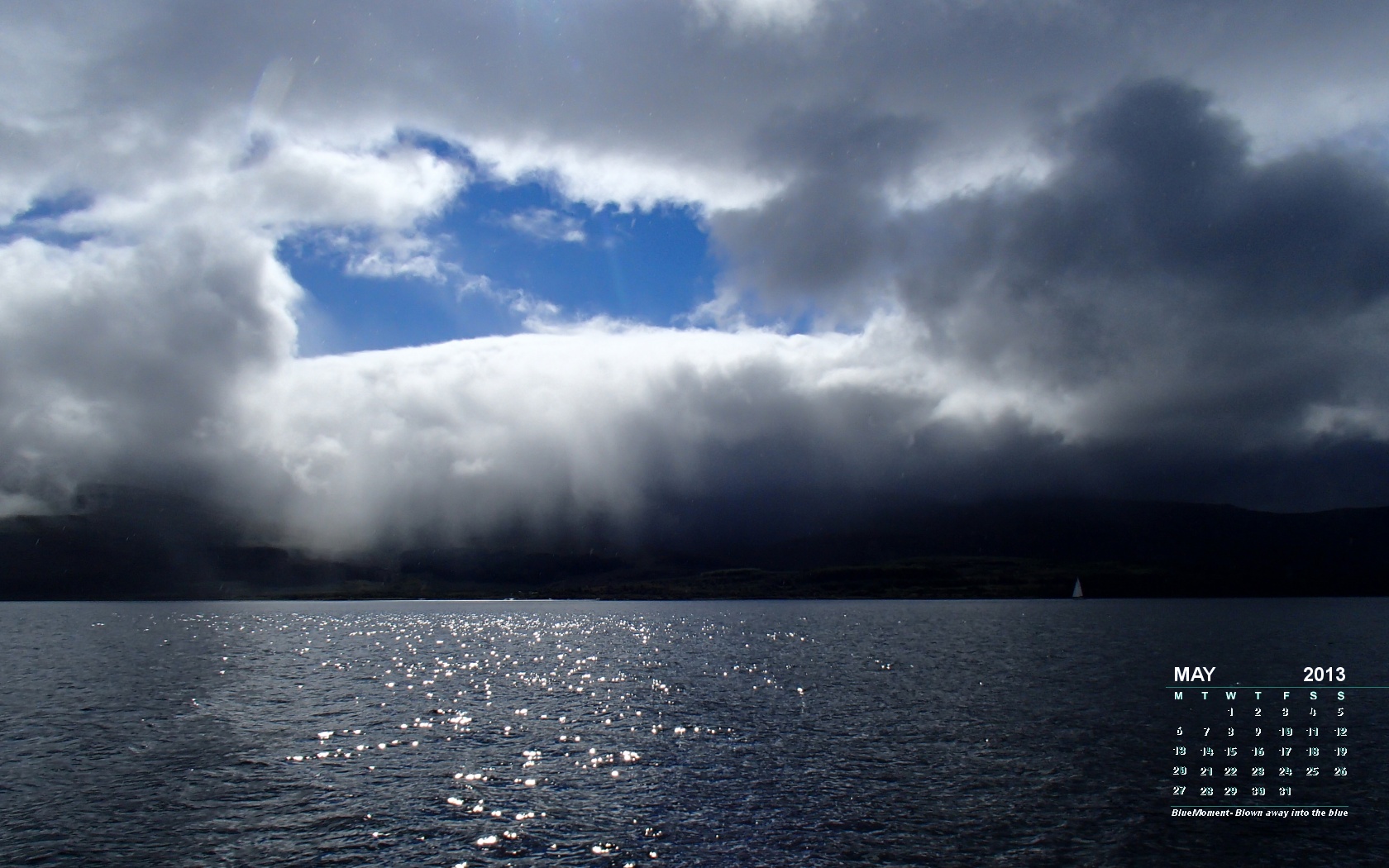 Squall clouds in the Sound of Mull