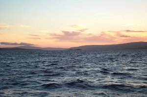 Sunset looking up the Sound of Mull