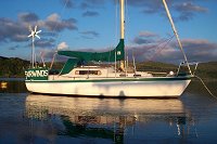 Fairwinds on her mooring at Balvicar