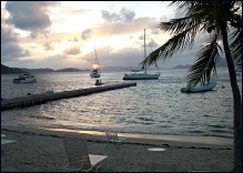 Moored off the beach, Cooper Island