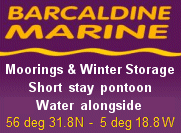Swinging moorings and service pontoon with excellent facilities in beautiful Argyll